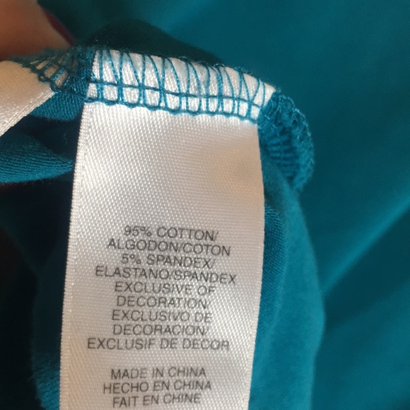 JONES NEW YORK Soft Comfy Cotton Spandex Stretchy Knit Metallic Trim Tunic Top - Picture 14 of 16